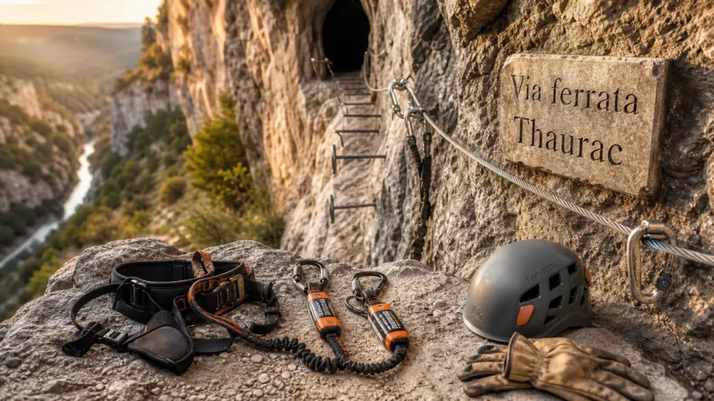 Via ferrata du Thaurac : grottes, tyrolienne et options fortes dans les gorges de l’Hérault