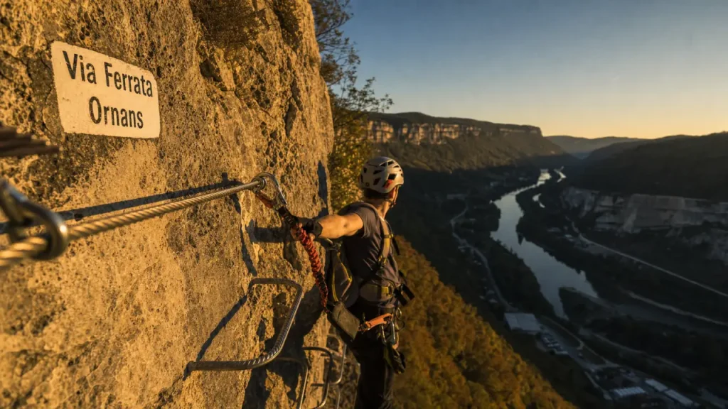 Via ferrata d’Ornans : plein sud, ED+ et réflexes sécurité avant de partir