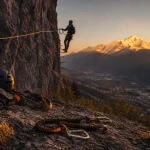 Via ferrata passy au-dessus du plateau d’Assy, Curalla face au Mont-Blanc