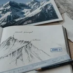 Alpes sommets : Mont Blanc et mont Rose, sommets 4000 m