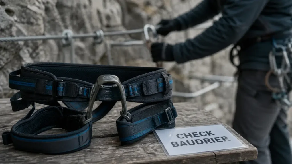 Baudrier de via ferrata : confort, réglages et erreurs de sécurité à éviter