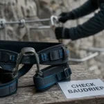 Baudrier via ferrata avec sangles réglées sur site