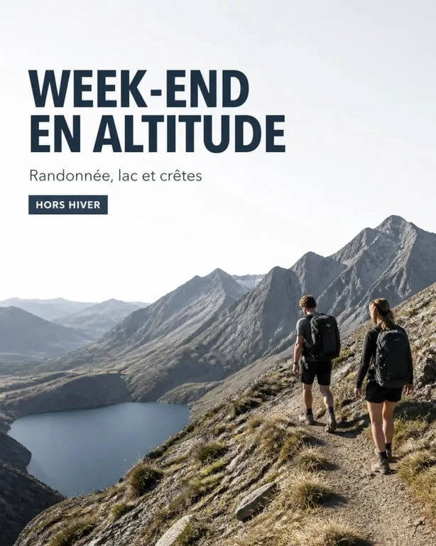 Week end à la montagne en été avec randonnée et panorama alpin