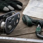 Poulie via ferrata compatible câble 10 à 13 mm, diamètre 12 mm