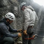 Via ferrata le pertuis : guide aide un débutant sur la ligne de vie