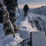 Ascension du Mont Blanc : alpinistes sur arête glacière, météo à vérifier