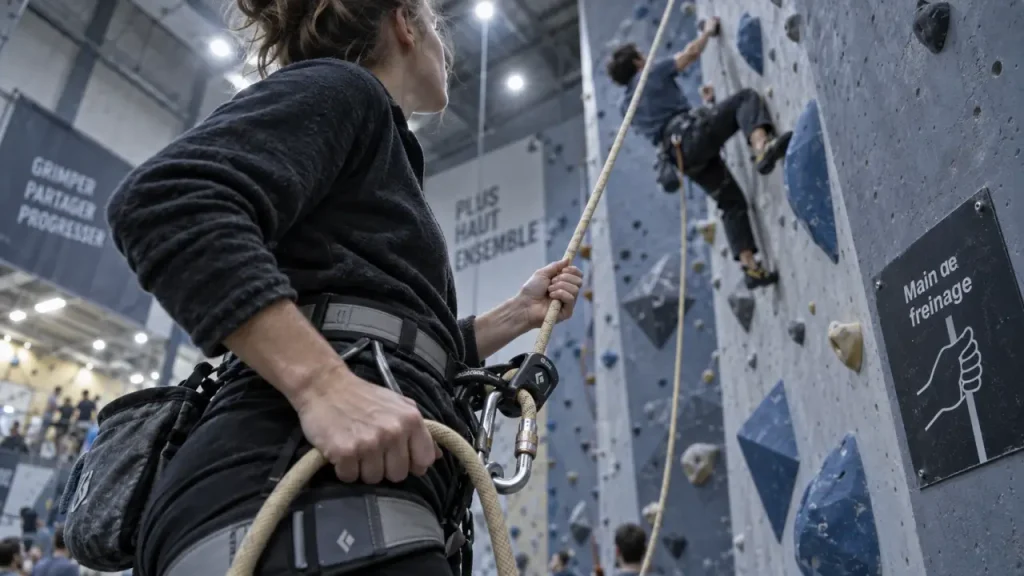 Assurer en escalade : gardez le brin de freinage, du contrôle initial à la descente