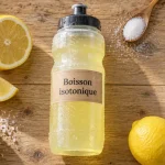 Boisson isotonique maison citron et sel pour l’hydratation