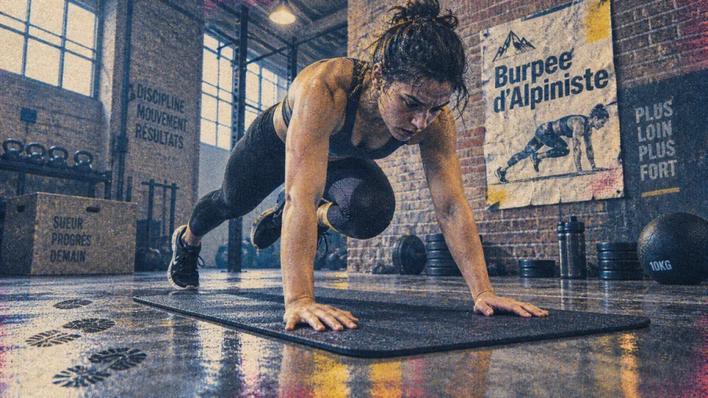 Le burpee d’alpiniste combine cardio, gainage et explosivité, sans matériel