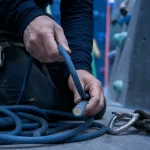 Escalade corde : corde dynamique simple, gaine et âme visibles