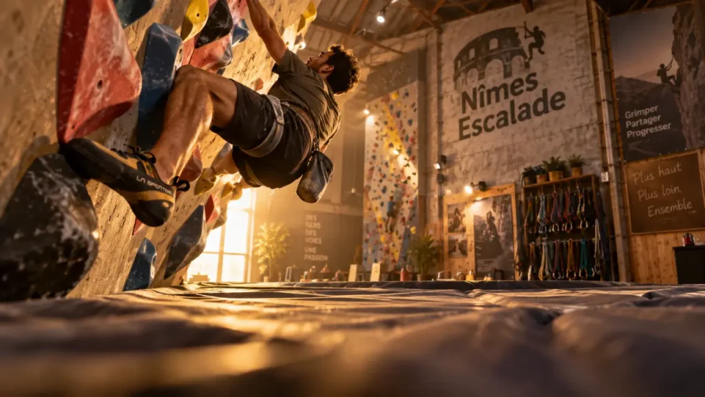 Escalade à Nîmes : salle de bloc ou falaise, choisissez selon votre niveau et la saison