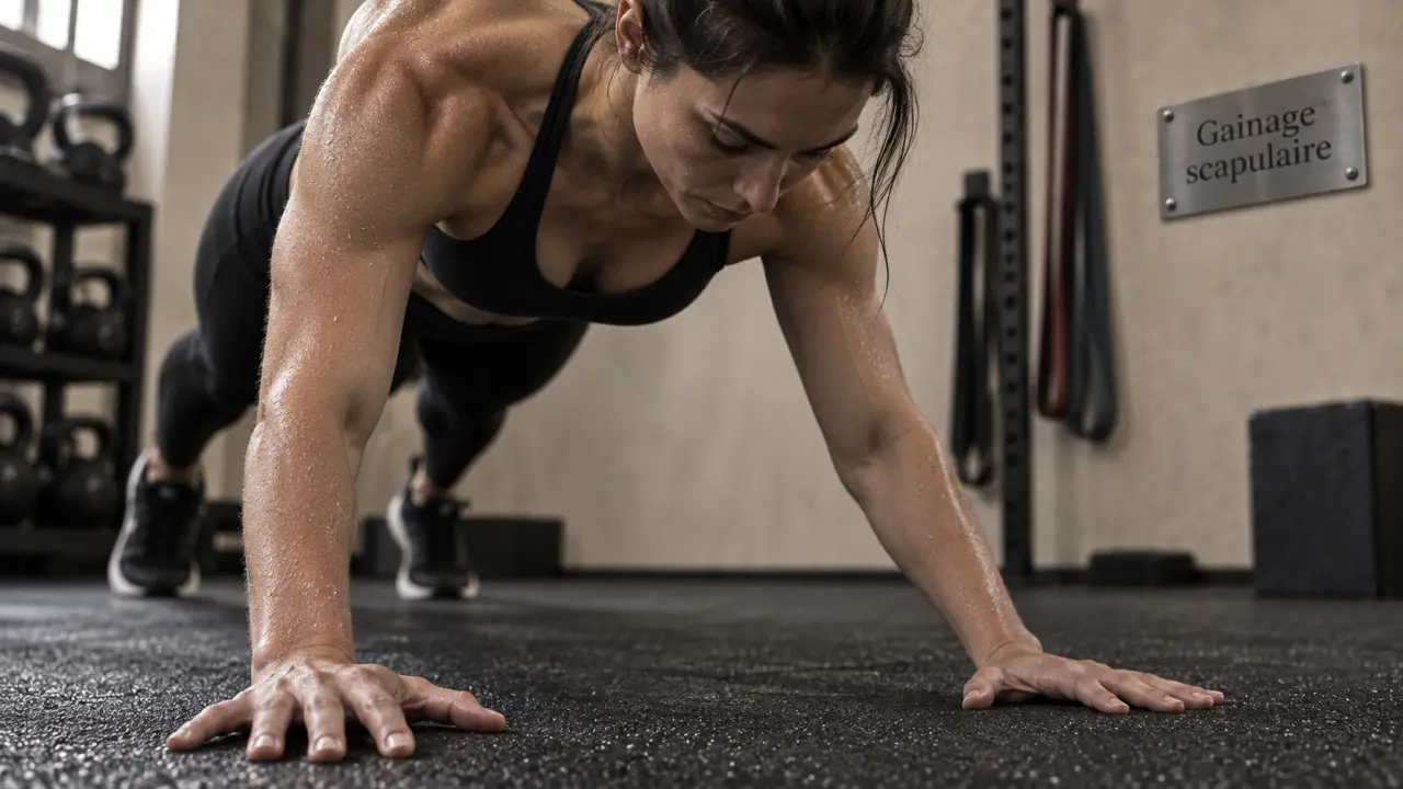 Gainage scapulaire pour stabiliser les omoplates en planche haute